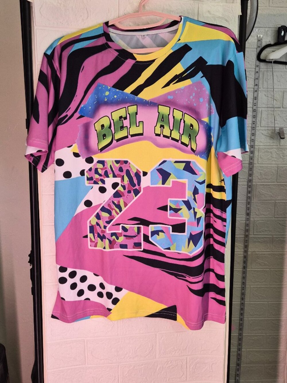 Fresh Prince Yellow Bel-Air 23 Retro Throwback L vibrant 90s-style graffiti dots